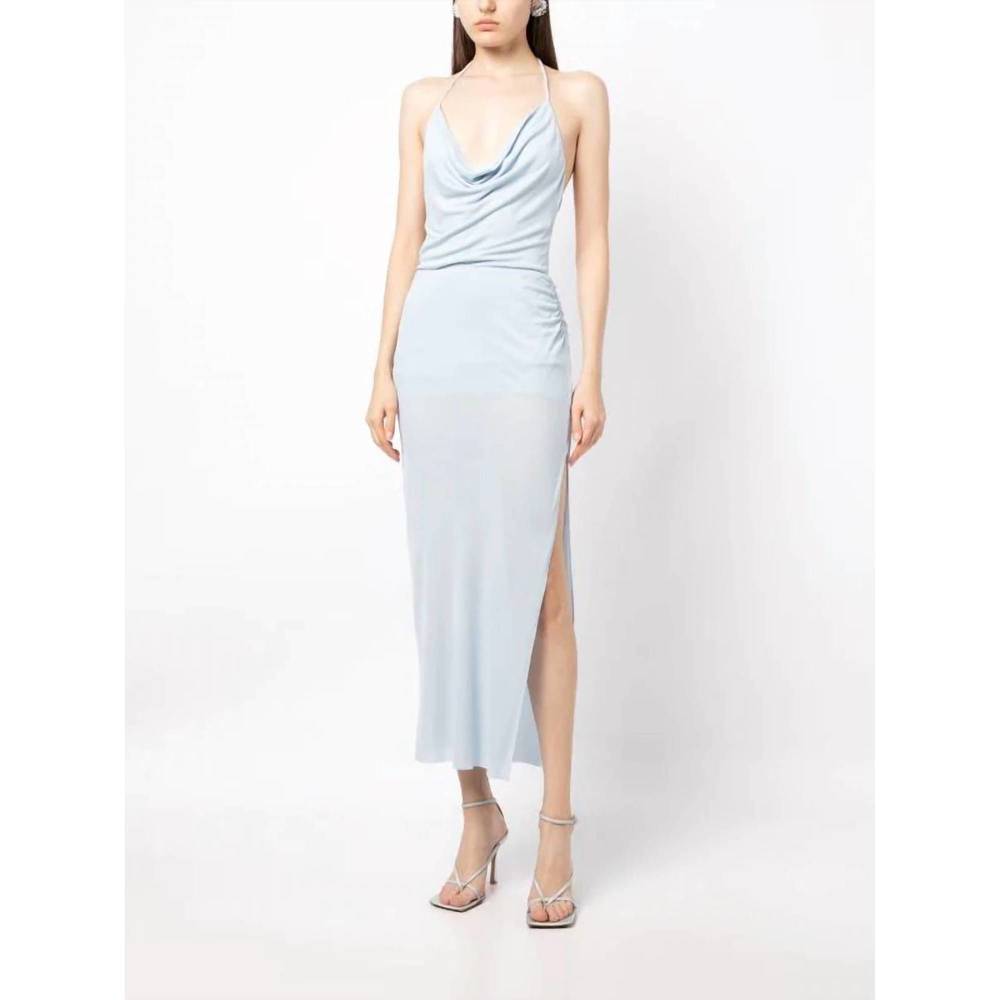 NEW BEC + BRIDGE lexie cowl maxi dress in ice blue - Picture 1 of 4